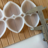 6-Cavity Heart Resin Mold – 4.5cm Tall, 1cm Deep